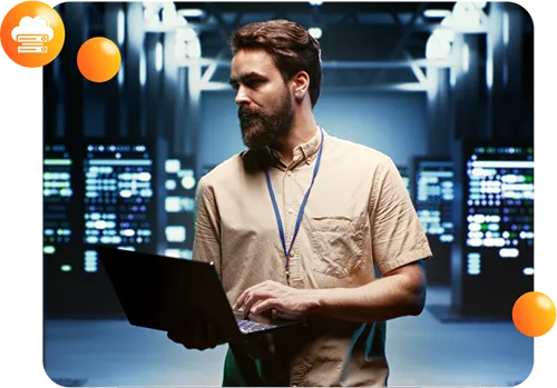 Web hosting services illustration